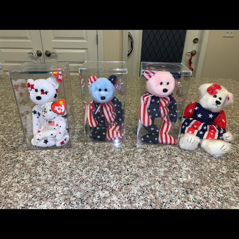 NEW TY Beanie Babies Spangle Glory Franny SET OF 5